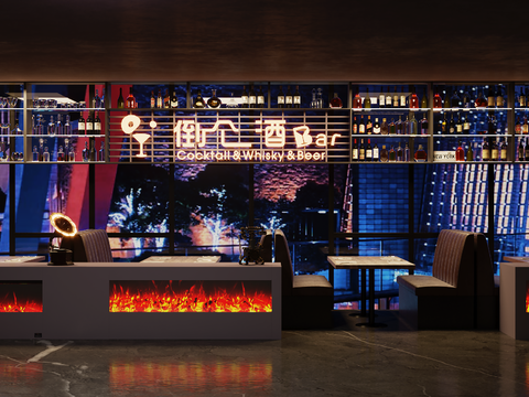  酒吧 酒馆3d模型 