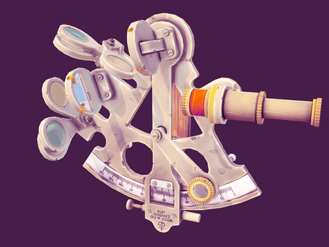  航海仪器 探测器3d模型 