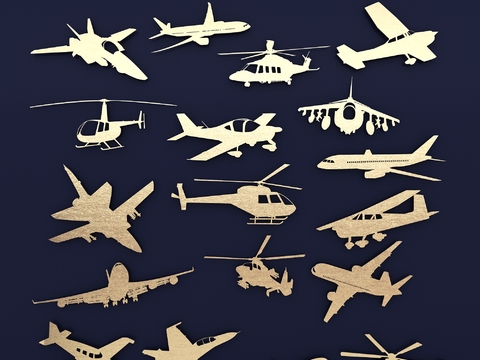  飞行器 飞机 运输机 客机 战斗机标识3d模型 