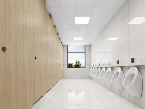  公共卫生间3d模型 