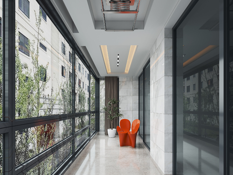  家居阳台 生活阳台3d模型 