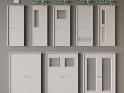  安全门 防火门 消防门3d模型 