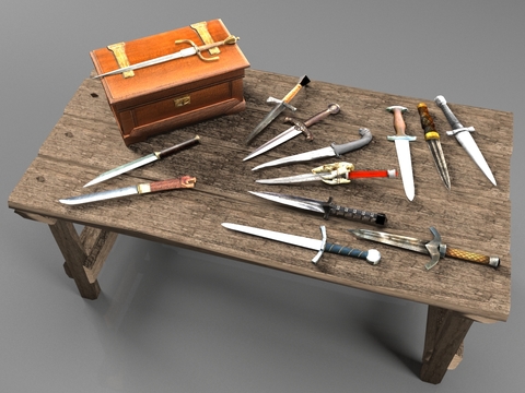  匕首 小刀 短剑 工业设备3d模型 