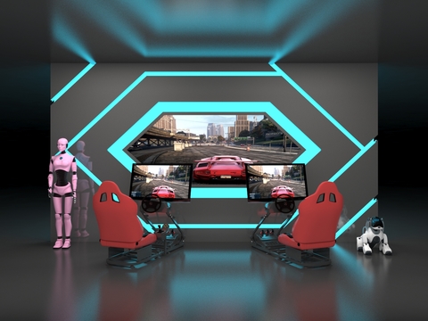  VR互动装置 VR体验机3d模型 