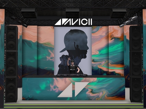  音乐节舞台 舞美3d模型 