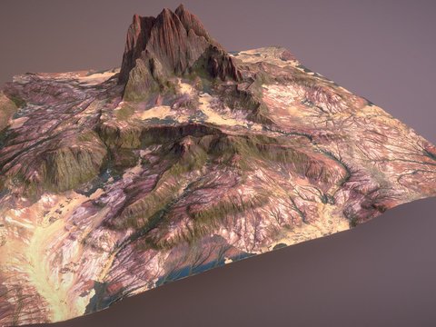  山脉 山峰3d模型 