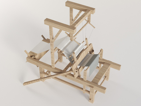  纺织机 织布机3d模型 