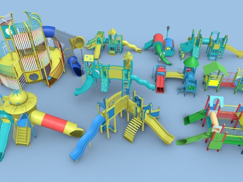  游乐设施 滑梯3d模型 