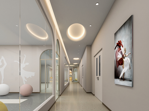  舞蹈学校 培训中心3d模型 