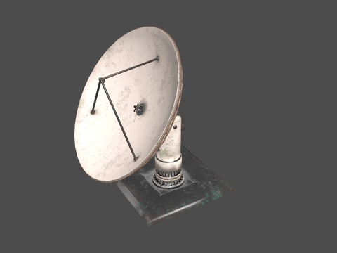 老式卫星天线3d模型 