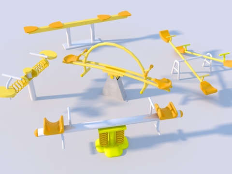  儿童器材 跷跷板3d模型 