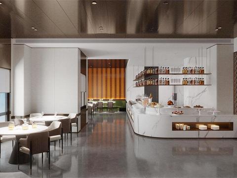  自助餐厅 自助餐台3d模型 