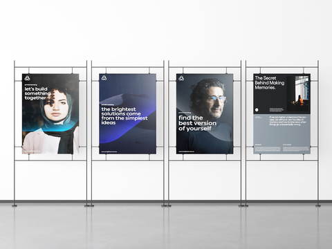  海报架 广告牌 海报墙 电影展示架3d模型 