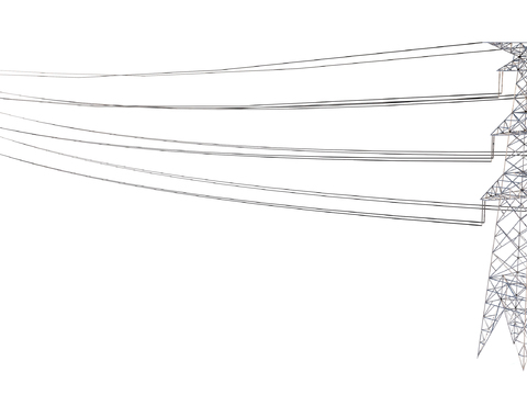  高压电线 信号塔3d模型 