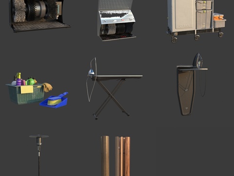  工具架 缝纫机 织布机3d模型 