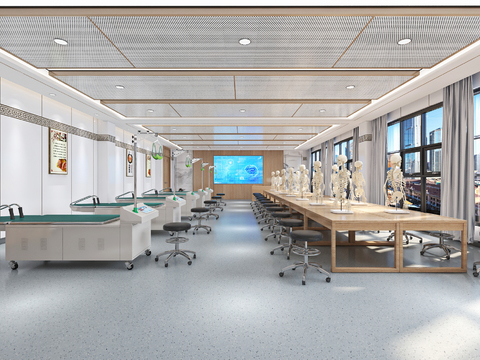  医学实训室 培训室3d模型 