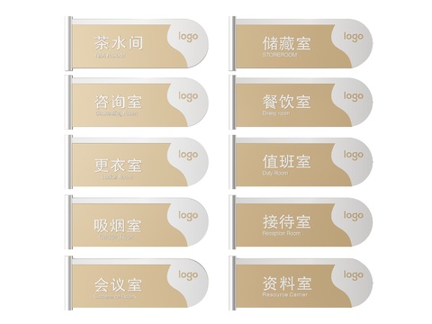  企业指示牌 公司标识牌 导视牌 办公室门牌3d模型 