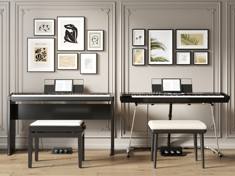  钢琴 乐器3d模型 