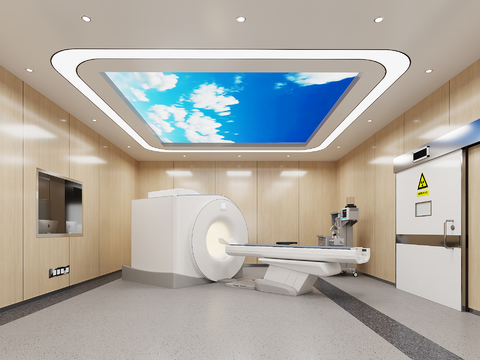  医院CT 核磁共振室3d模型 