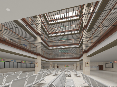  医院大厅 等候区3d模型 