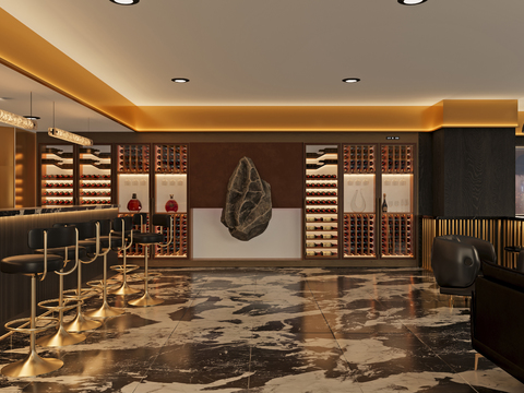  威士忌酒吧3d模型 