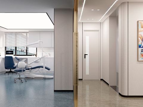  口腔医院 诊室3d模型 