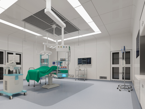 医院 手术室 治疗室3d模型 