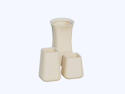  陶瓷花瓶 陶罐 器皿3d模型 