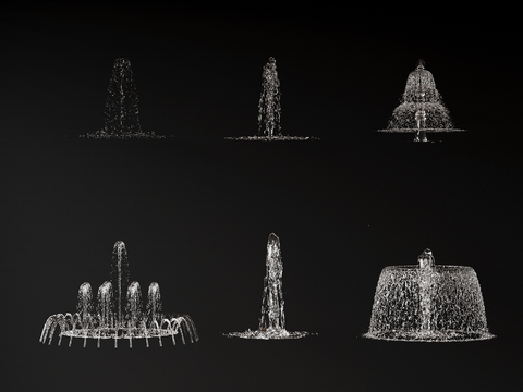  水景 喷泉小品3d模型 