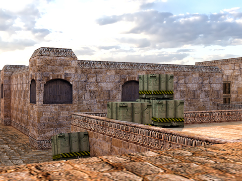  CS经典地图 沙漠场景3d模型 