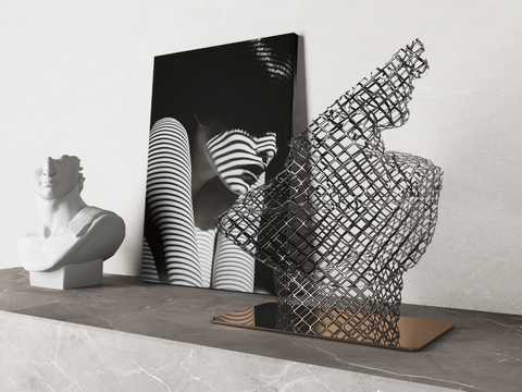  抽象雕塑 人偶雕塑 艺术摆件3d模型 