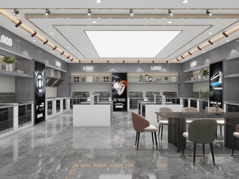 现代厨具专卖店3d模型 