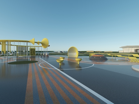  儿童游乐区 游乐设备3d模型 