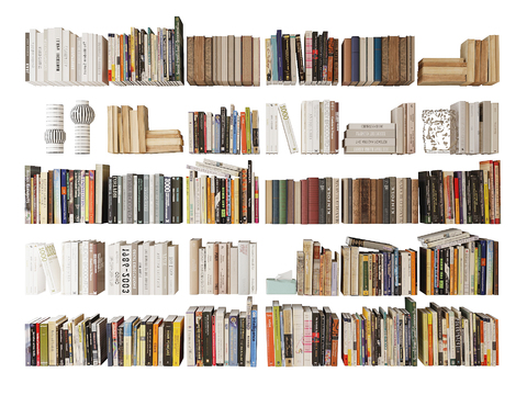  现代书籍书本摆件3d模型 