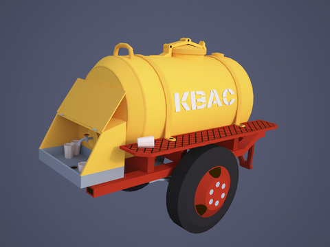  现代水车3d模型 