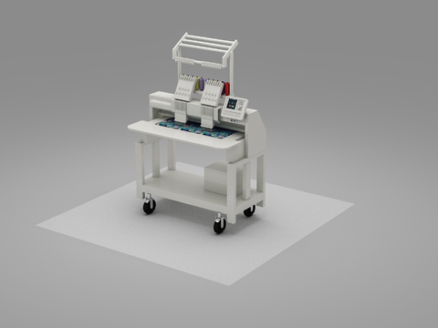  绣花机 织布机3d模型 