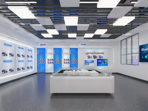  公安科技展厅3d模型 