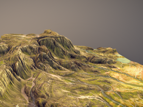  山川群山 山脉 山峰3d模型 