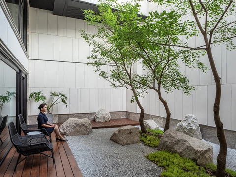  别墅庭院 天井花园3d模型 