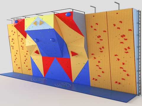  游乐器材 攀岩墙3d模型 
