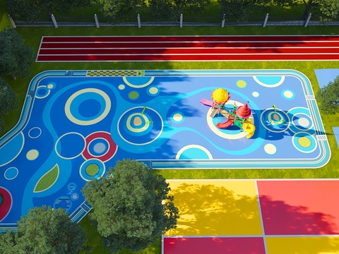  口袋公园 儿童活动区3d模型 