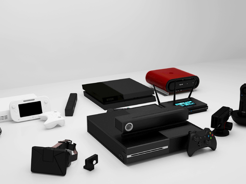  现代游戏机 游乐设备3d模型 