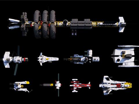  宇宙飞船  空间站3d模型 