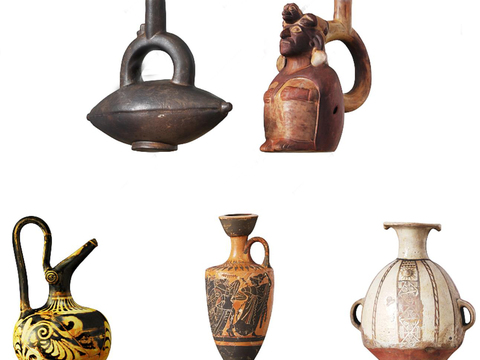  侘寂陶瓷 陶罐 古玩 器皿3d模型 