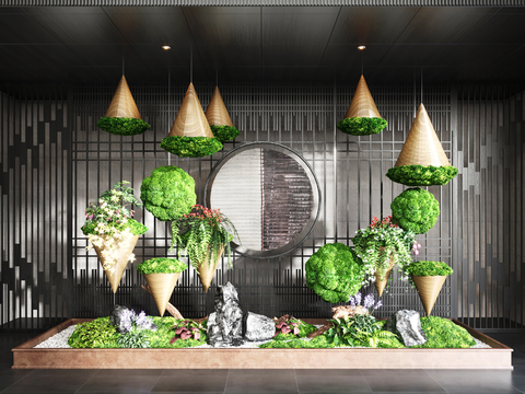  室内景观造景 苔藓造景3d模型 