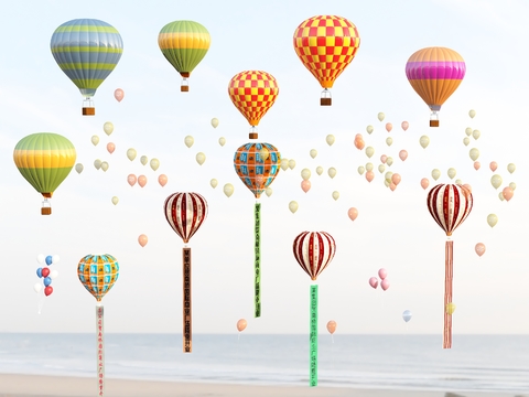  气球 热气球 氢气球3d模型 