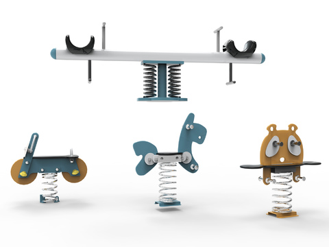  户外儿童器材 游乐设备3d模型 