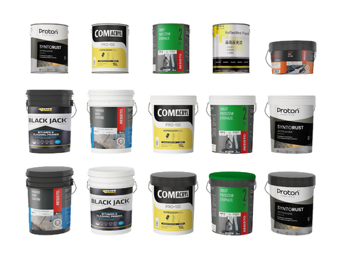  油漆桶 涂料桶3d模型 