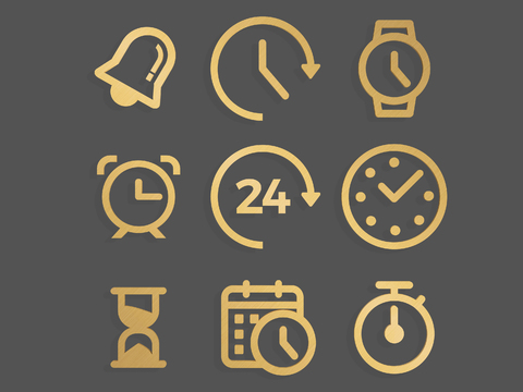  时时钟 秒表 计时器 图标3d模型 