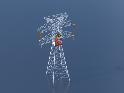  电塔 高压电塔 无线电塔3d模型 